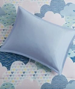 Olliix Kids Cotton Comforter/Duvet Cover/Coverlet Set, Blue, Twin, Comforter -Bare Sales Store f4810b190368a77a 3413 w800 h800 b0 p0