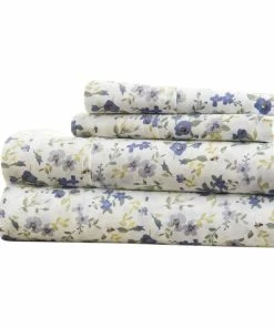 Ienjoy Home Becky Cameron Blossoms Pattern 4 Piece Bed Sheet Set, Queen