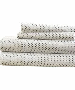 Ienjoy Home Becky Cameron 4 Piece Stippled Pattern Bed Sheet Set, Gray, Queen
