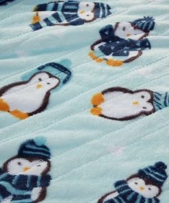 Olliix Beautyrest Heated 60x70" Kids Throw Blanket, Blue Penguins -Bare Sales Store f711b8470143a920 1855 w800 h800 b0 p0