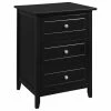 Brady Furniture Industries 3 Drawer Nightstand, Black