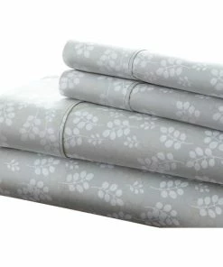 Ienjoy Home Home Collection Premium 4-Piece Wheatfield Printed Bed Sheet Set, Twin, Gray