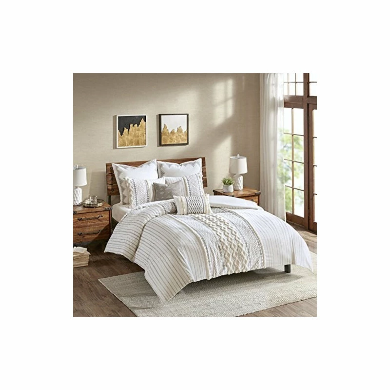 GwG Outlet INK+IVY Cotton Cal King Comforter Mini Set In Ivory Finish II10-995 2 GwG Outlet INK+IVY Cotton Cal King Comforter Mini Set In Ivory Finish II10-995 - Image 2