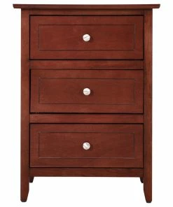 Glory Furniture Drake 3-Drawer Nightstand, Cherry -Bare Sales Store ff01ac1c0ea0c8d3 8286 w800 h800 b1 p0