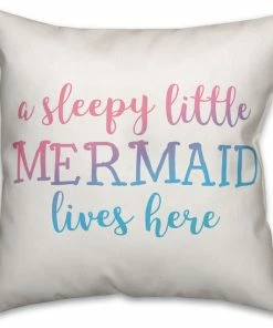 DDCG Sleepy Little Mermaid 16x16 Spun Poly Pillow