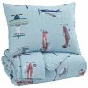 Ashley Furniture Industries Ashley Furniture McAllen 3 Piece Sporting Full Quilt Set In Blue