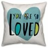 DDCG You Are So Loved Blue Heart 16x16 Spun Poly Pillow