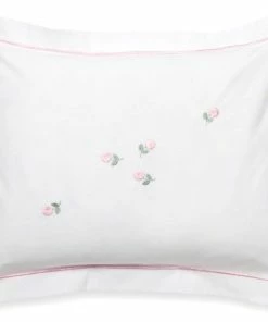 Jacaranda Living Baby Boudoir Pillow Cover, Rosebuds, Pink