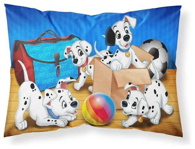 The-store Dalmatians Playing Ball Fabric Standard Pillowcase 1 The-store Dalmatians Playing Ball Fabric Standard Pillowcase