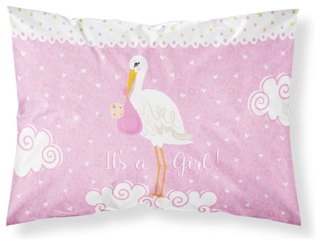 The-store It's A Baby Girl Fabric Standard Pillowcase 1 The-store It's A Baby Girl Fabric Standard Pillowcase