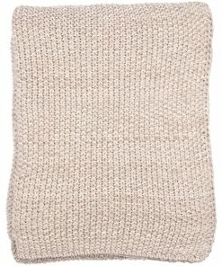 Darzzi Motley Moss Throw, Stone And Natural