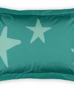 DDCG Green Star Pattern Standard Brushed Poly Sham