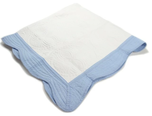 Child Related Baby Quilt Fabric Throw Crib Blanket 88888 Wh/Bl 1 Child Related Baby Quilt Fabric Throw Crib Blanket 88888 Wh/Bl