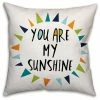 DDCG You Are My Sunshine Cool Tones Design 16x16 Spun Poly Pillow