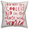 DDCG Coolest Kid Pink Text 16x16 Spun Poly Pillow
