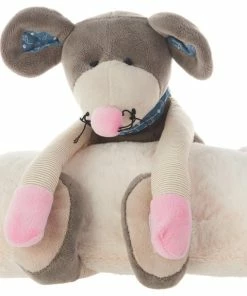 Nourison Mina Victory N0605 Plush Animal, Grey, 7" X 17"