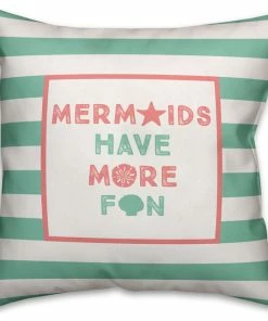 DDCG Mermaids Have More Fun 16x16 Spun Poly Pillow
