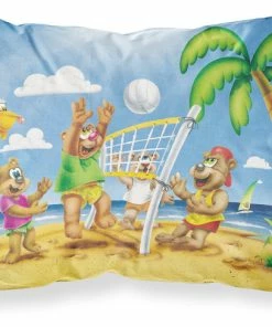 The-store Bears Playing Volleyball Fabric Standard Pillowcase