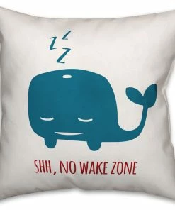 DDCG Sleepy Whale 16x16 Spun Poly Pillow