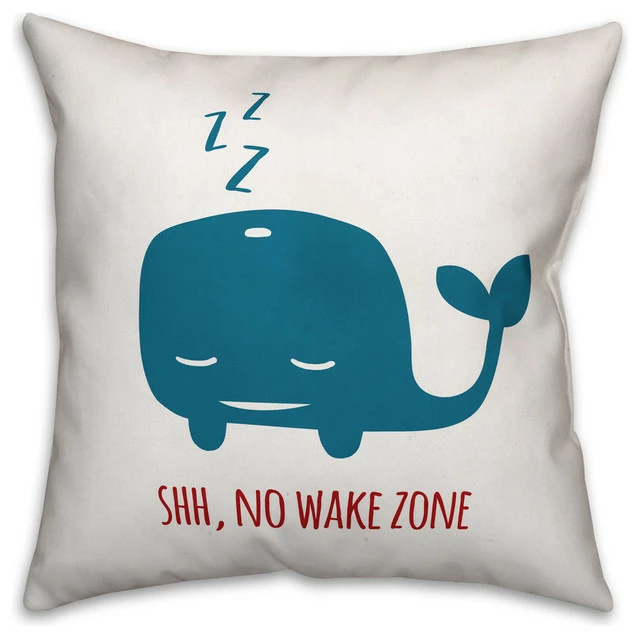 DDCG Sleepy Whale 16x16 Spun Poly Pillow 1 DDCG Sleepy Whale 16x16 Spun Poly Pillow