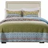 Greenland Home Fashions Greenland Shangri-La Full/Queen Quilt Set, 3-Piece, Twin