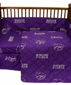 COLLEGE COVERS Kansas State Wildcats Baby Crib Fitted Sheet Pair, Solid, 2 Fitted Sheets