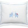 Jacaranda Living Baby Boudoir Umbrella Elephants Pillow Cover, Blue