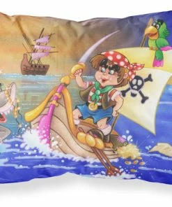 The-store Boy Playing Piriate With Dolphin Fabric Standard Pillowcase