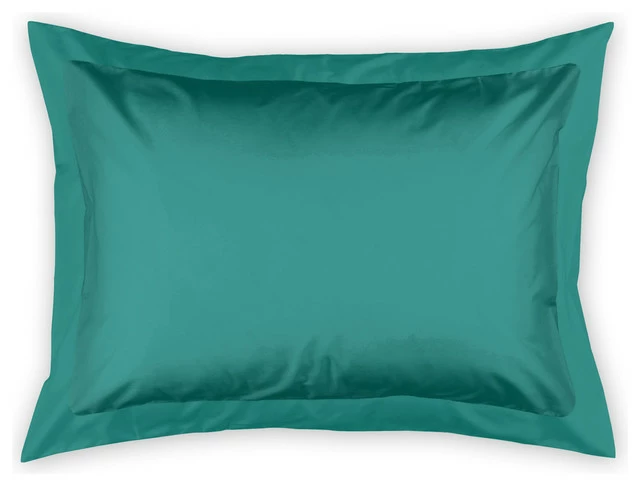 DDCG Green Standard Brushed Poly Sham 1 DDCG Green Standard Brushed Poly Sham