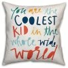 DDCG Coolest Kid Rainbow Text 16x16 Spun Poly Pillow