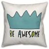 DDCG Be Awesome Blue Crown 16x16 Spun Poly Pillow