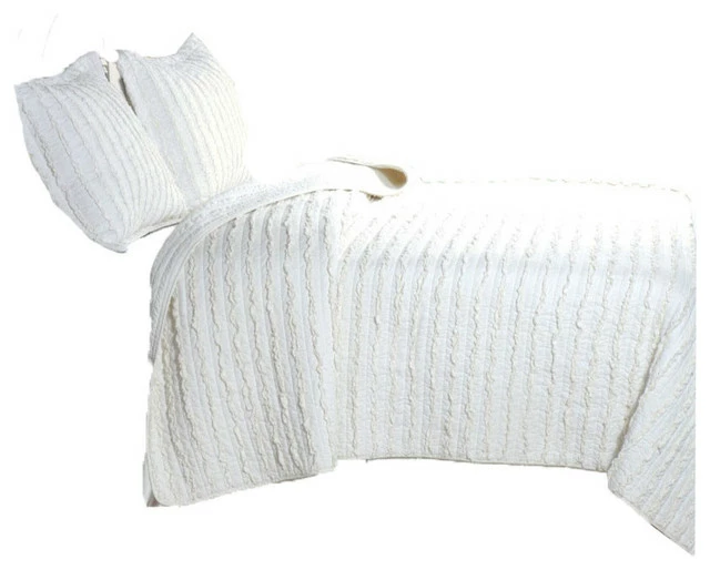 Greenland Home Fashions Greenland Ruffled Collection Quilt Set, Twin 1 Greenland Home Fashions Greenland Ruffled Collection Quilt Set, Twin