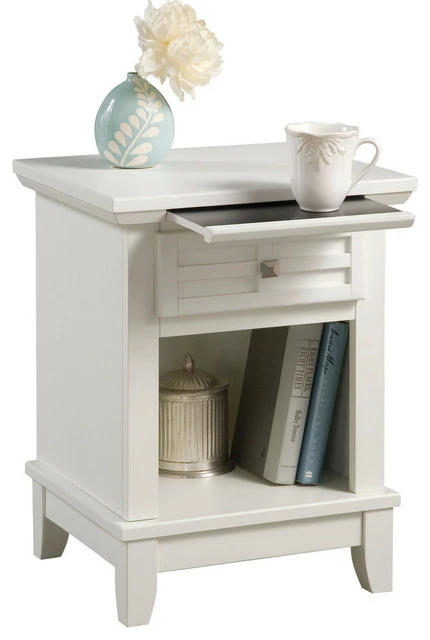 Homestyles Arts & Crafts Off White Wood Nightstand With Slide-out Shelf 1 Homestyles Arts & Crafts Off White Wood Nightstand With Slide-out Shelf