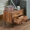 Acme Furniture ACME Deoss Wooden Rectangular 2-Drawer Nightstand With "V" Shaped Legs In Walnut