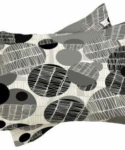 Deny Designs Rachael Taylor Textured Geo Gray And Black Pillow Shams, King