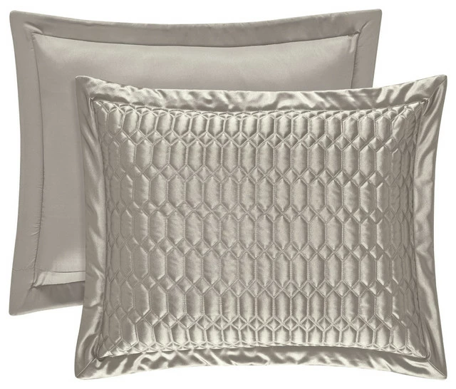Five Queens Court Saranda Sham, Silver, Standard/Queen 1 Five Queens Court Saranda Sham, Silver, Standard/Queen