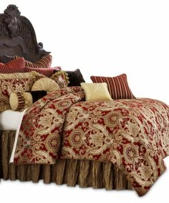 Michael Amini Lafayette 12-Piece Queen Comforter Set - Red
