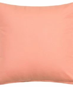 Silver Fern Decor Euro Sham Cover, Solid Apricot, Pale Peach, 26"x26"