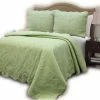 Cozy Line Home Fashions Serenity Green 100%Cotton Quilt Set, Full/Queen Set