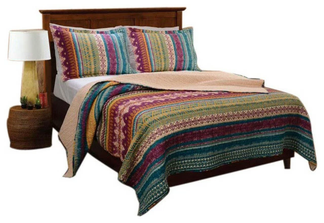 Greenland Home Fashions Greenland Southwest Twin Quilt Set, 2-Piece, Full/Queen 1 Greenland Home Fashions Greenland Southwest Twin Quilt Set, 2-Piece, Full/Queen