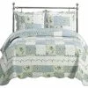 Royal Tradition Brea Floral Print Oversized Antique Quilt Set, Full/Queen