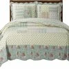 Royal Tradition Annabel 100% Microfiber Quilted Coverlet Set, Full/Queen
