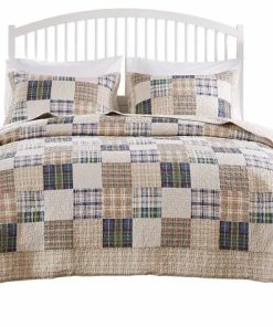 Greenland Home Fashions Greenland Oxford Twin Quilt Set, 3-Piece, Twin