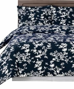 Royal Tradition Lucy Printed 100% Cotton Duvet Cover Set, King/Cal King