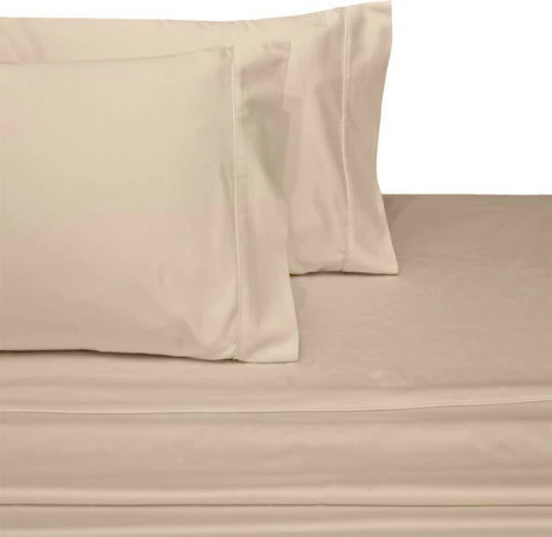 Royal Tradition 100% Cotton Sateen Sheet Set, 1000 TC Solid, Linen, Top-Split King 1 Royal Tradition 100% Cotton Sateen Sheet Set, 1000 TC Solid, Linen, Top-Split King