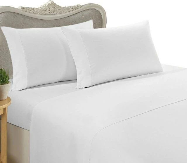Egyptian Bedding 1000 Thread Count Egyptian Cotton Solid Bed Sheet Set, White, Queen 1 Egyptian Bedding 1000 Thread Count Egyptian Cotton Solid Bed Sheet Set, White, Queen