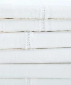 Melange Home Linen Sheet Set, White, Queen