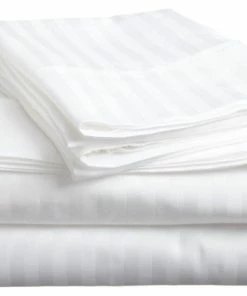 Lux Decor Collection Ultra-Soft Luxury 4 Piece Bed Sheet, White, Queen