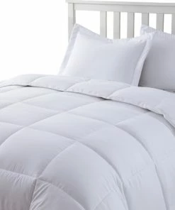 Epoch Hometex/Lotus Home Lotus Home Water And Stain Resistant Microfiber Comforter Mini Set, White, King