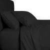 Luxury Egyptian Bedding Bamboo 1500 Thread Count Solid Bed Sheet Set, Black, King